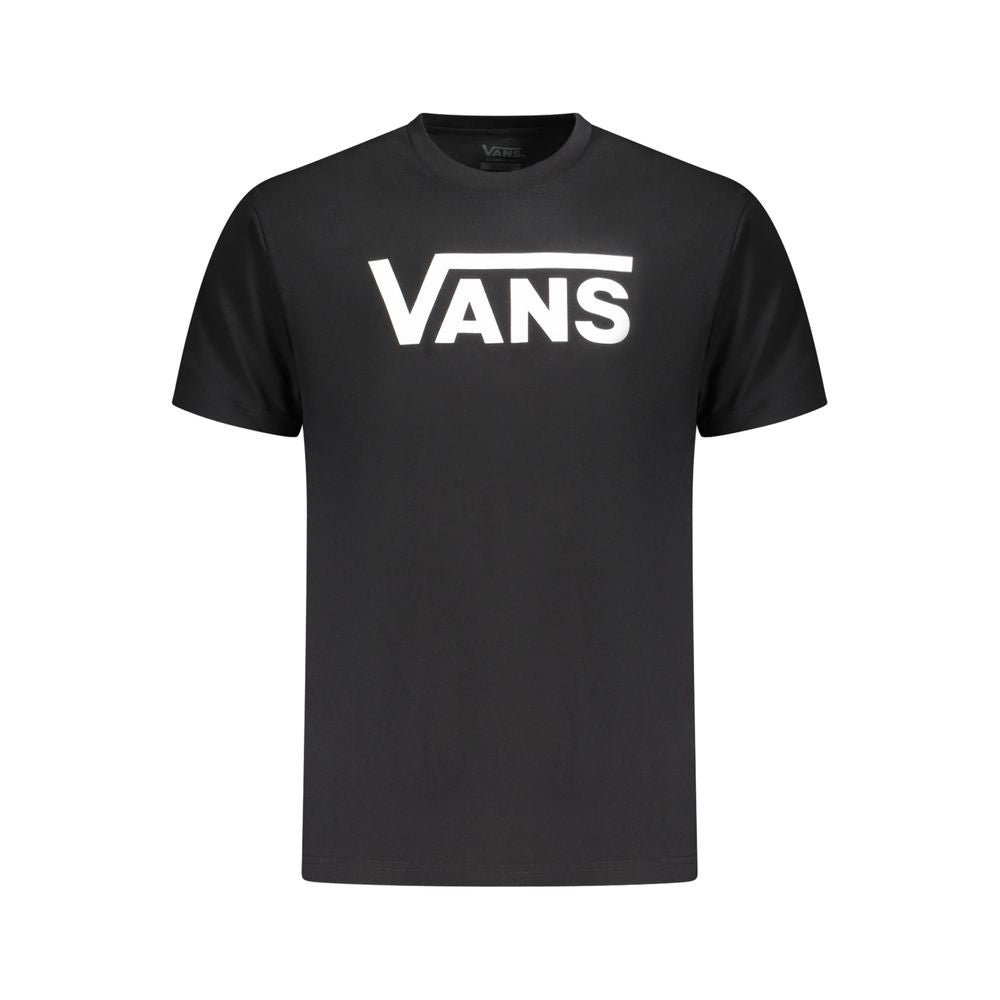 Vans Black Cotton T-Shirt, short sleeve, classic fit, crew neck with logo print.