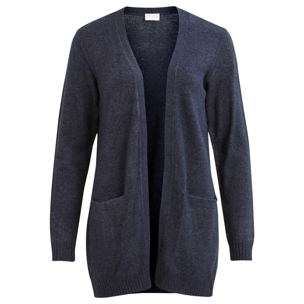 Vila Clothes Blue Viscose Cardigan VI-2492000128-IT38|XS