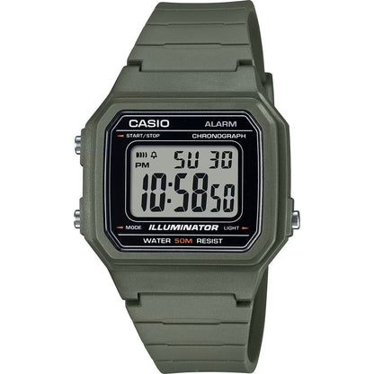 CASIO TIMELESS COLLECTION Mod. SPORT ILLUMINATOR WR 50M. ALARM. CHRONOGRAPH - ARMY GREEN CASIO COLLECTION & VINTAGE