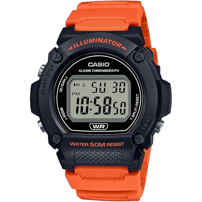 CASIO TIMELESS COLLECTION Mod. SPORT- ILLUMINATOR, WR 50M, ALARM, CHRONOGRAPH - BLACK (Brilliant color strap) CASIO COLLECTION & VINTAGE