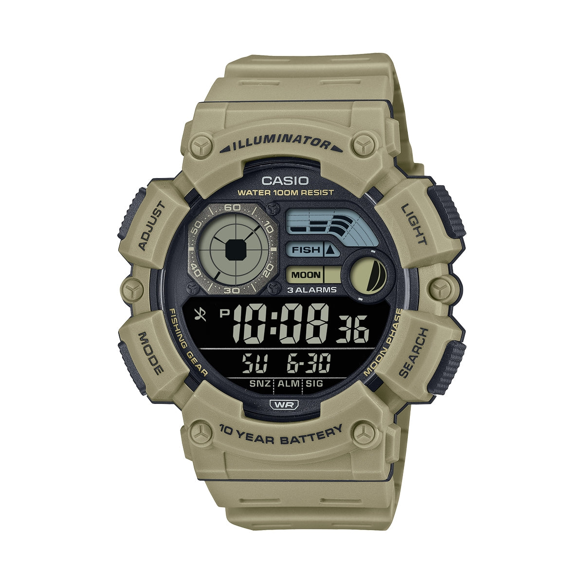 CASIO SPORT Mod. ILLUMINATOR 10 YEARS BATTERY - SAND WS-1500H-5BVEF