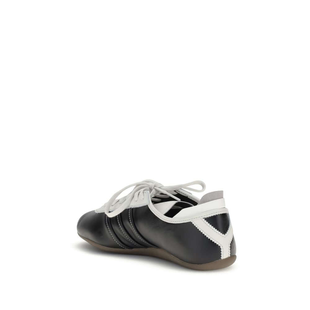 Y-3 Black Calf Leather Bos Taurus Low Top Sneakers