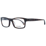 Zadig & Voltaire Brown Men Glasses Frame, full-rim rectangular style, 54-18-140 size, plastic material, demo lenses included.