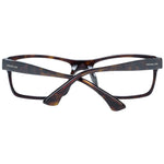Zadig & Voltaire Brown Men Glasses Frame, full-rim rectangle style with spring hinge and plastic material, includes branded case.
